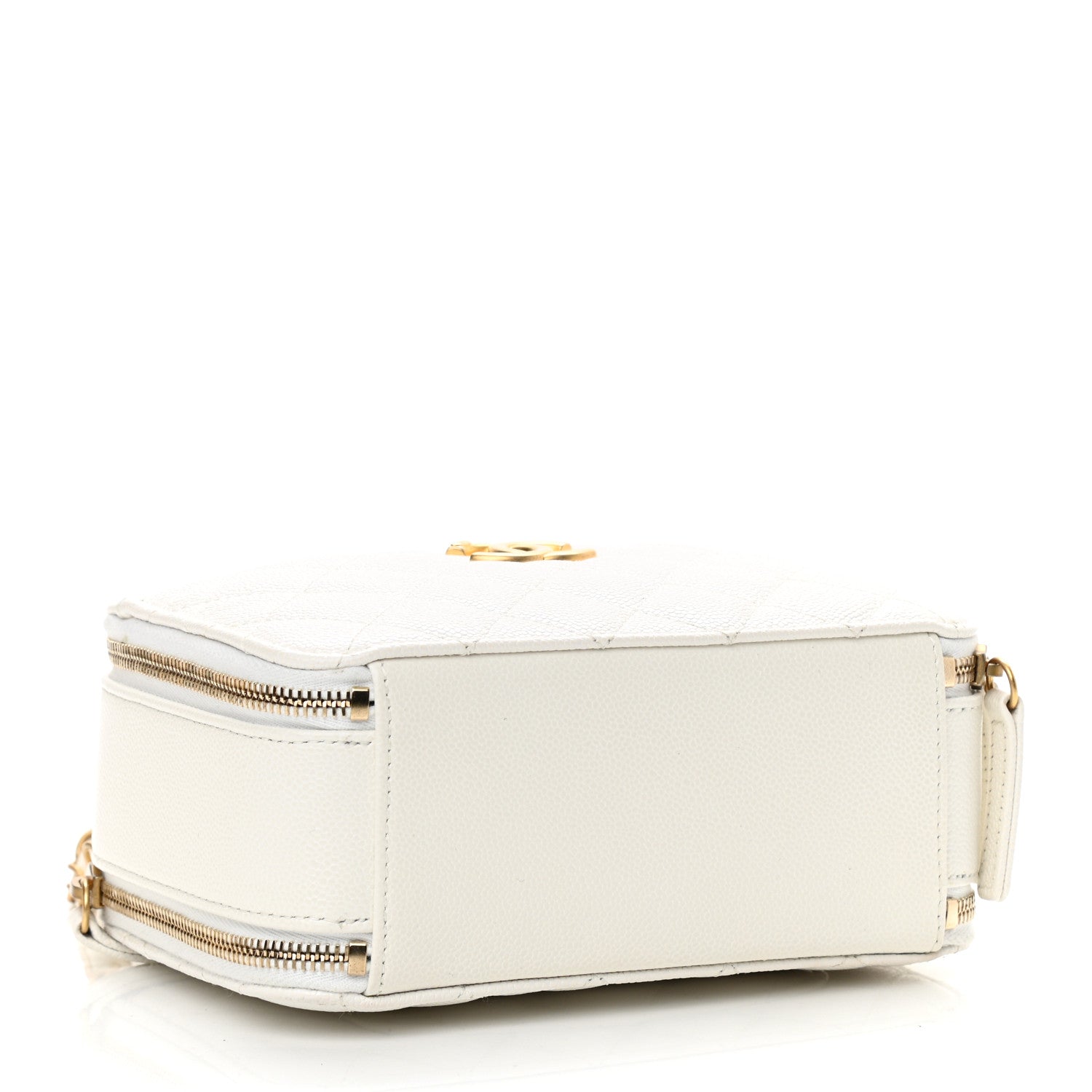 Chanel Caviar Quilted Small Pick Me Up Vanity Case White 4 of 10