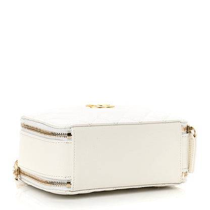 Chanel Caviar Quilted Small Pick Me Up Vanity Case White 4 of 10