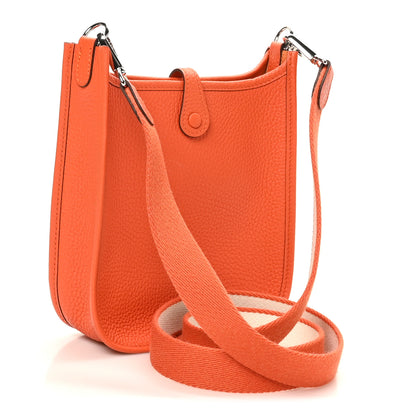 Hermes Taurillon Clemence Amazone Evelyne TPM Orange Craie 3 of 10