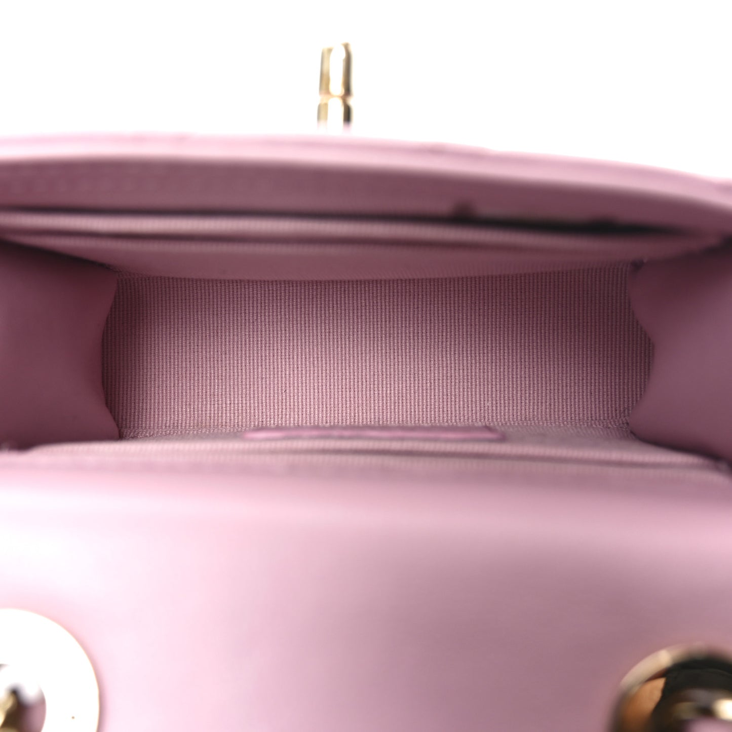 Lambskin Quilted Mini Trendy CC Clutch With Chain Pink