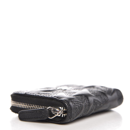 Chanel Lambskin Star Embossed Coin Purse Case Black 4 of 8