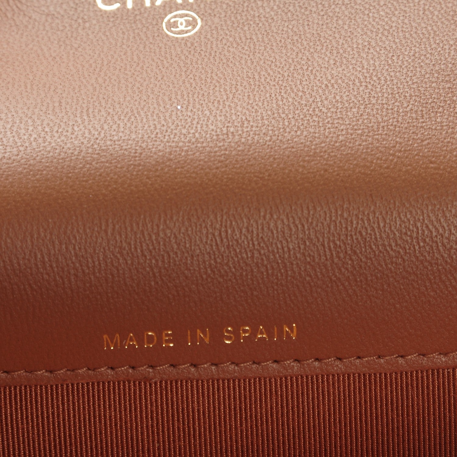 Chanel Lambskin Quilted Card Holder Camel 7 of 8