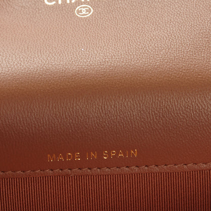 Chanel Lambskin Quilted Card Holder Camel 7 of 8