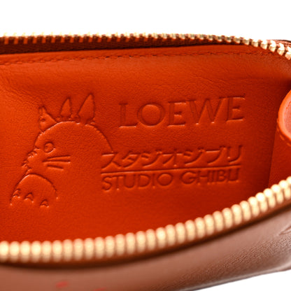Loewe X HOWLS MOVING CASTLE Classic Calfskin Calcifer Coin Cardholder Rust 6 of 6
