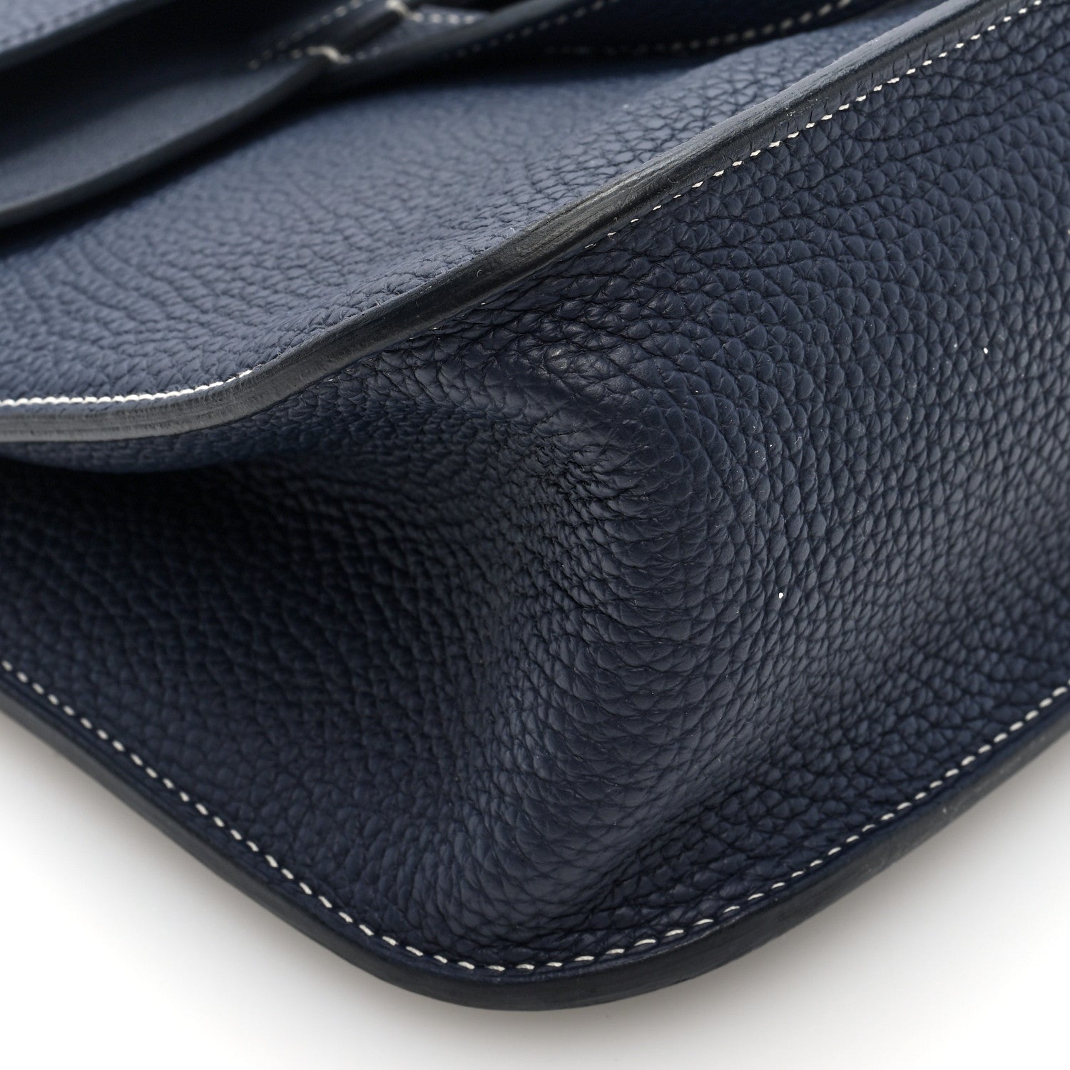 Hermes Taurillon Clemence Halzan 31 GM Bleu Saphir 9 of 10