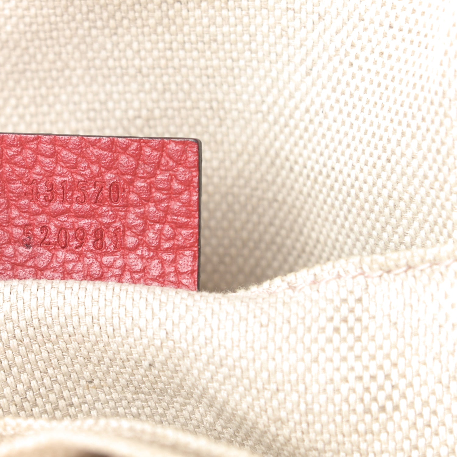 Gucci Pebbled Calfskin Soho Chain Backpack Hibiscus Red 7 of 14