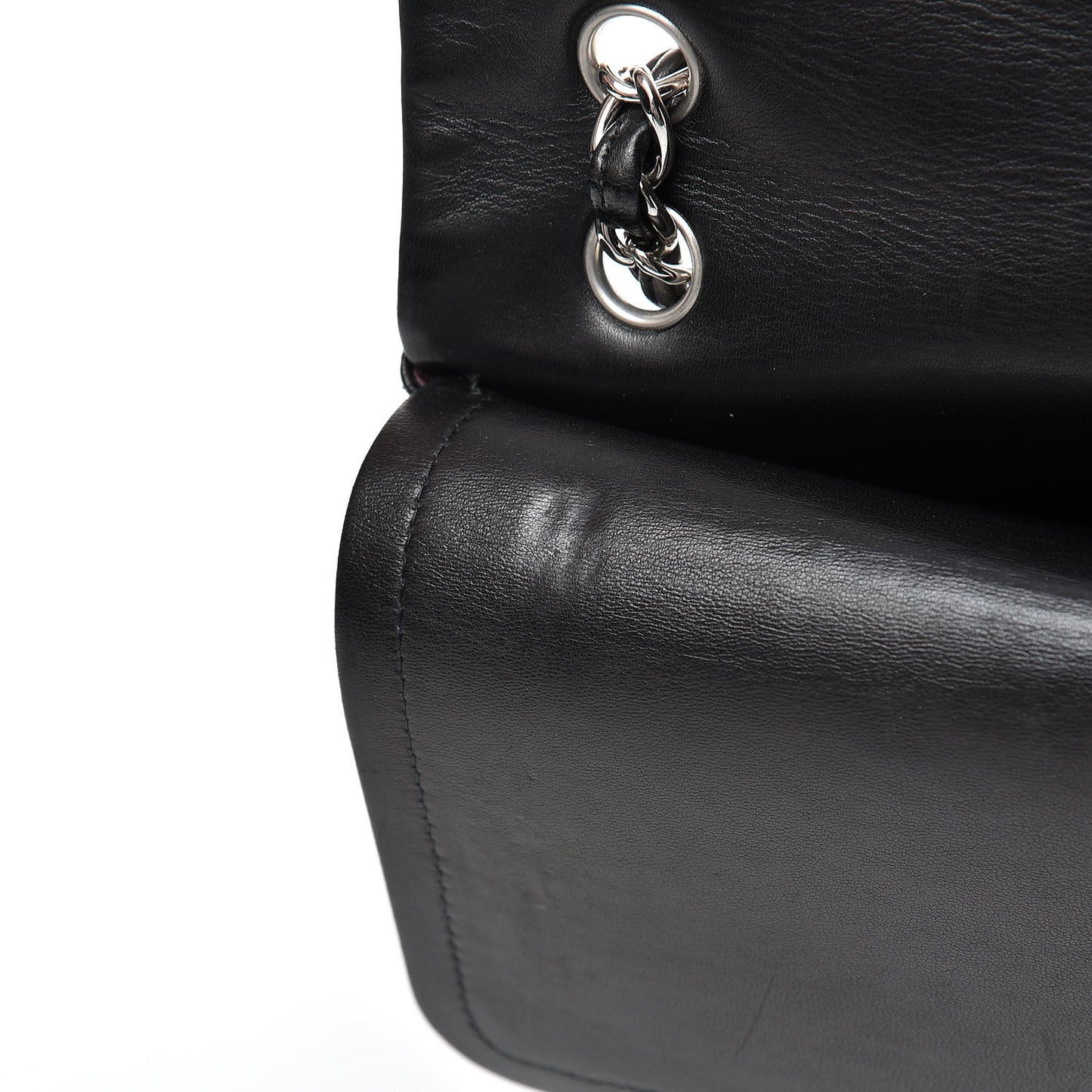 Lambskin Quilted Maxi Double Flap Black