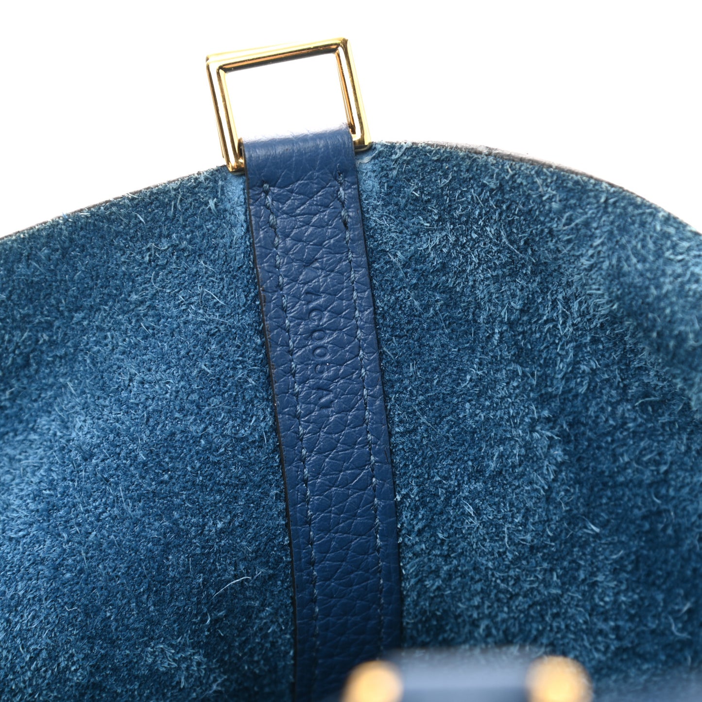 Taurillon Clemence Picotin Lock 22 MM Bleu Agate