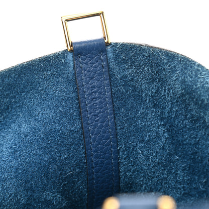Hermes Taurillon Clemence Picotin Lock 22 MM Bleu Agate 7 of 11