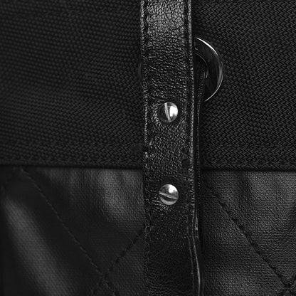 Chanel Coated Canvas Quilted Large Paris Biarritz Tote Black 13 of 19
