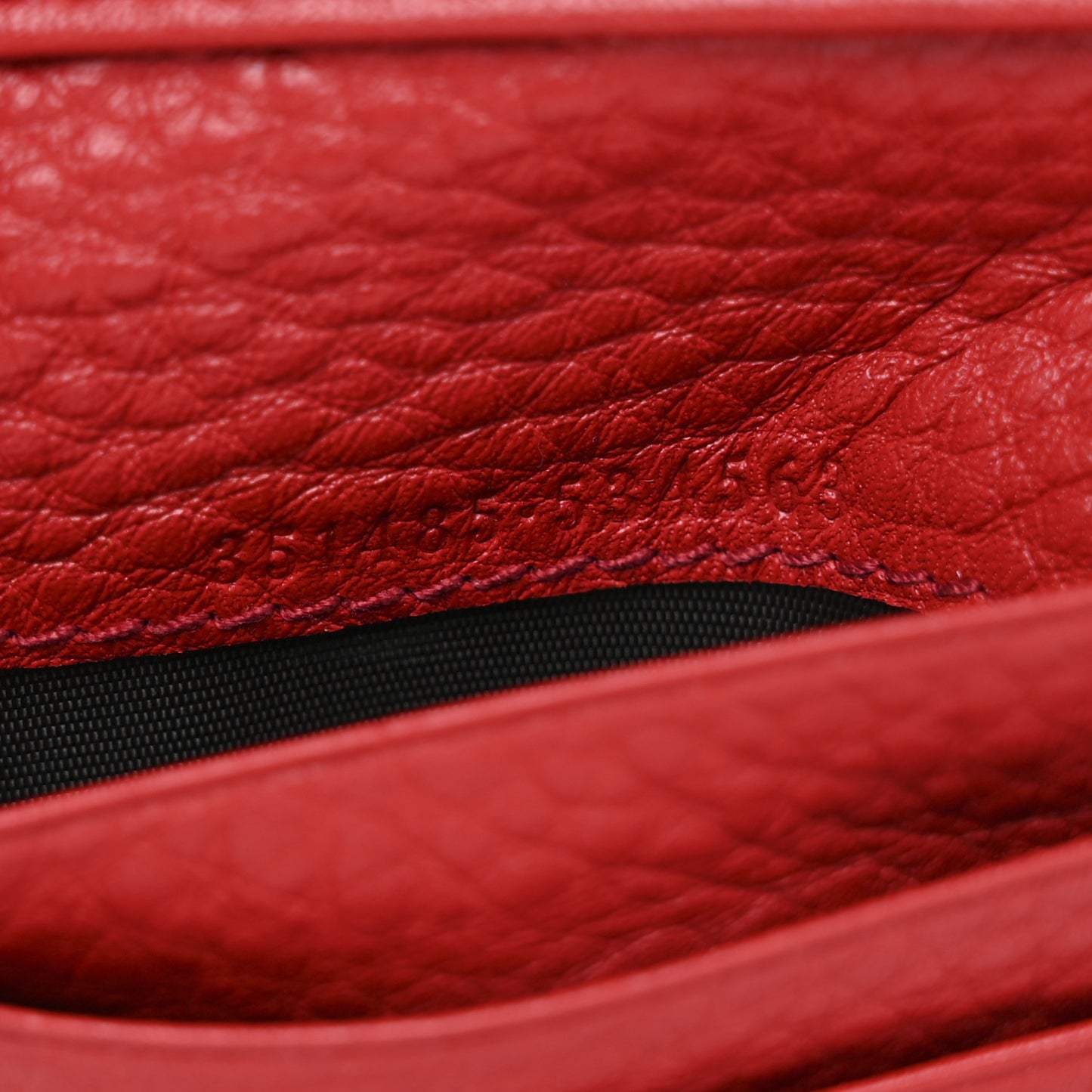 Pebbled Calfskin Soho Compact Flap Wallet Red