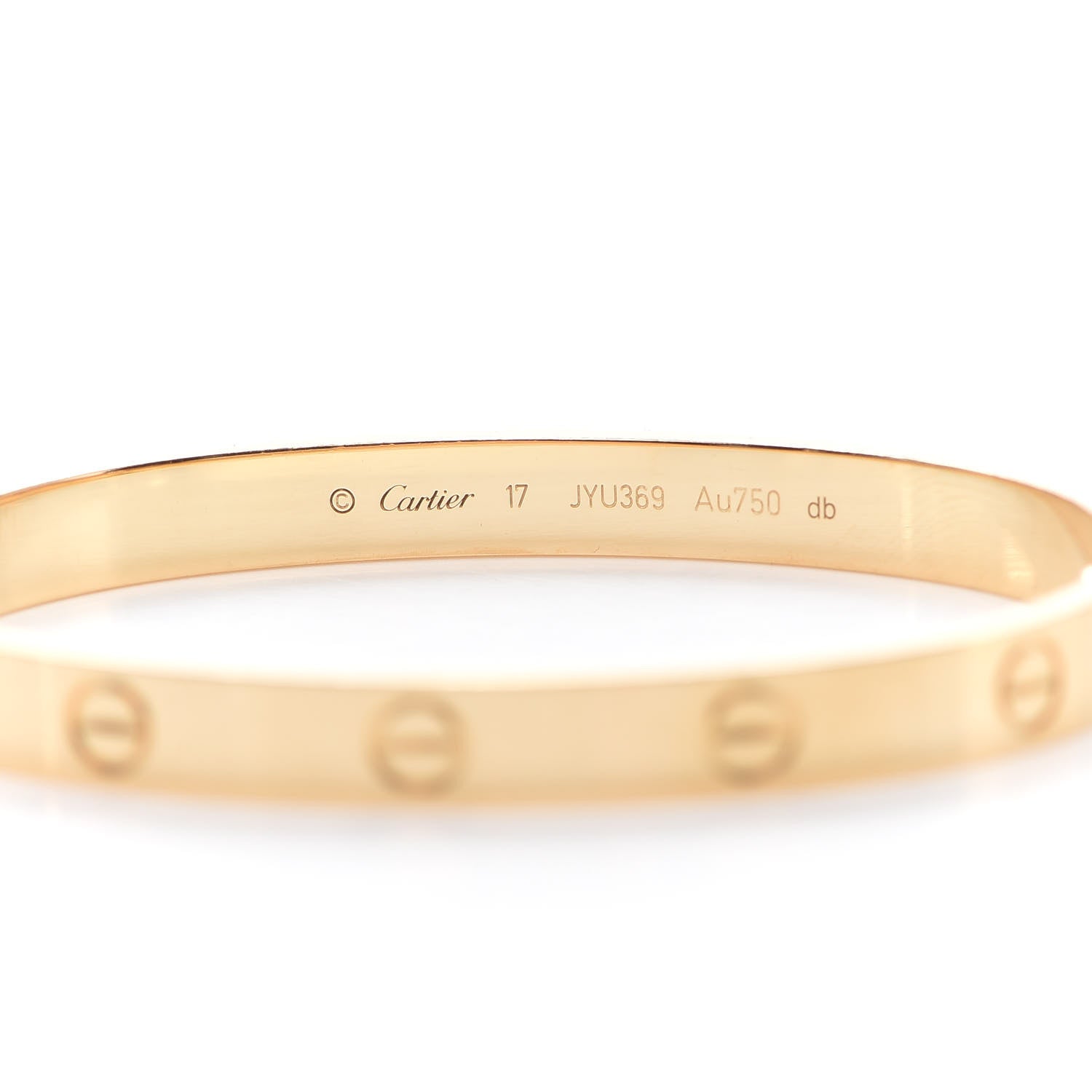 Cartier 18K Yellow Gold LOVE Bracelet 17 5 of 7