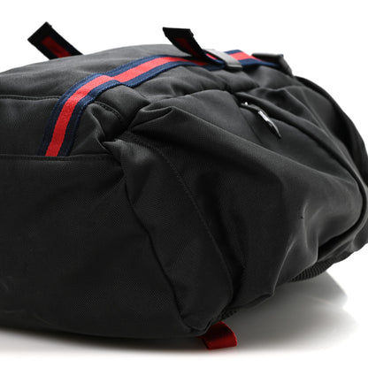 Gucci Techno Canvas Web Double Buckle Backpack Black 10 of 10