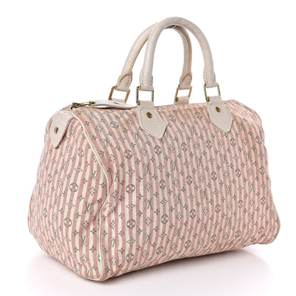 Louis Vuitton Mini Lin Croisette Speedy 30 Rouge 3 of 19