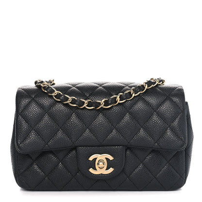 Chanel Iridescent Caviar Quilted Mini Rectangular Flap Charcoal 1 of 11