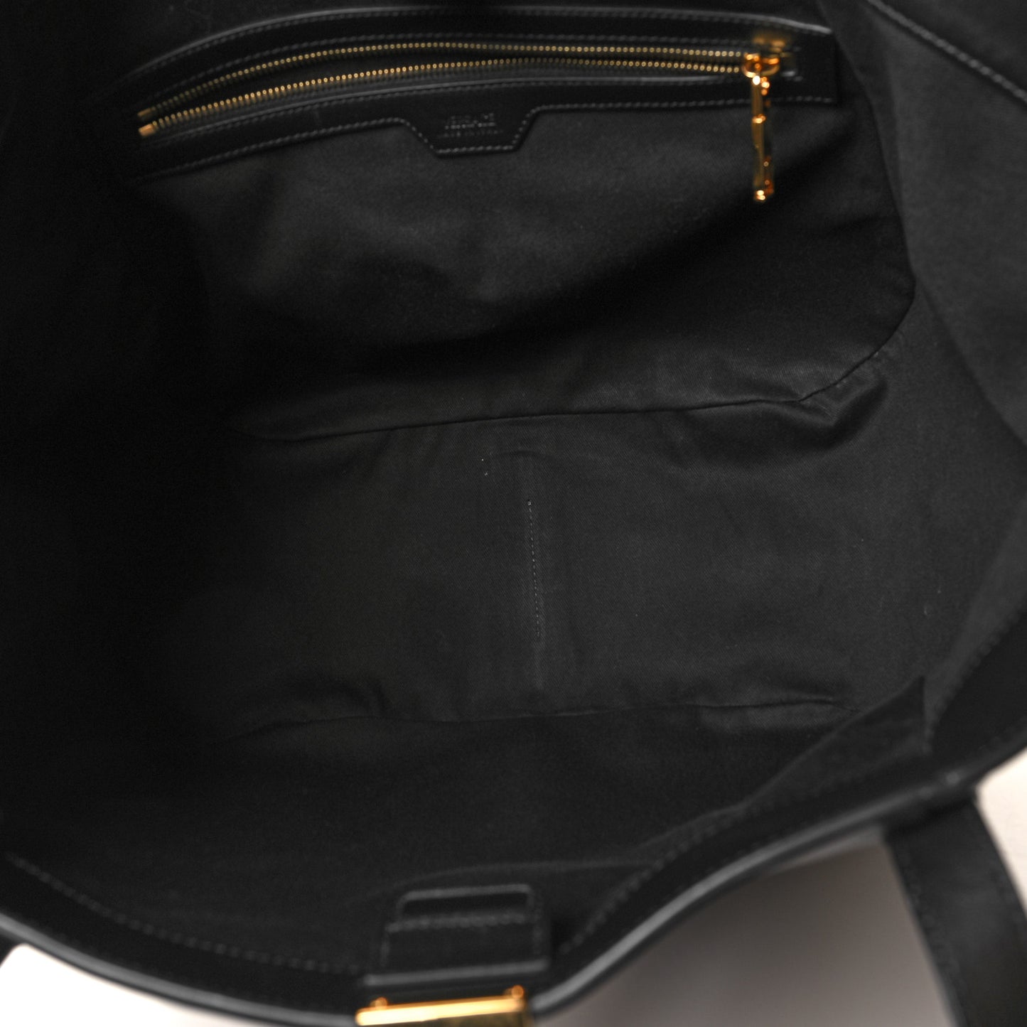 Calfskin Greca Goddess Tote Bag Black