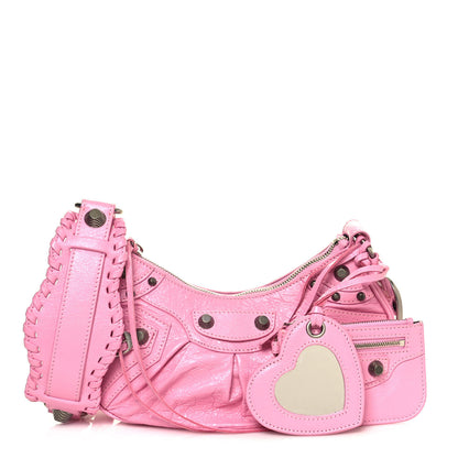 Balenciaga Agneau Arena Le Cagole Shoulder Bag XS Candy Pink 1 of 9
