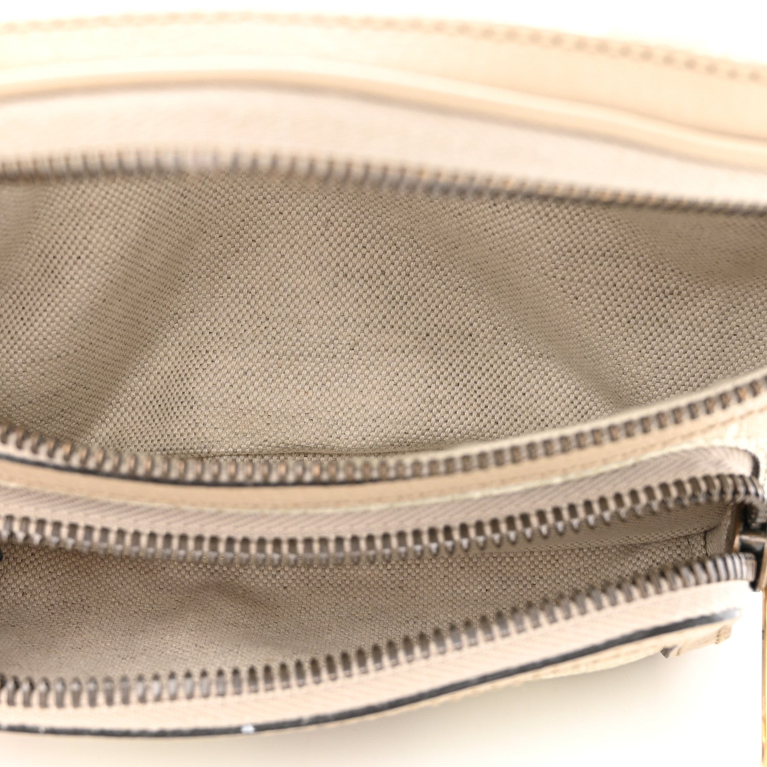 Gucci GG Supreme Monogram Textured Calfskin Web Retro Interlocking G Belt Bag Beige Mystic White Oatmeal 5 of 14