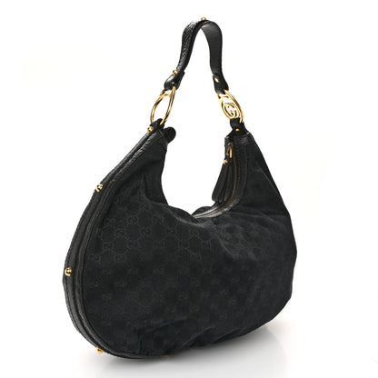 Gucci Monogram Medium Interlocking Hobo Black 3 of 10