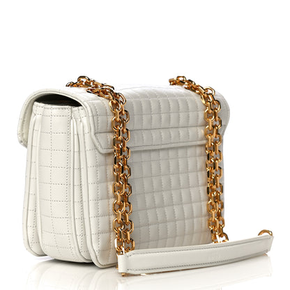 Celine Calfskin Quilted Medium C Bag White 6 of 14
