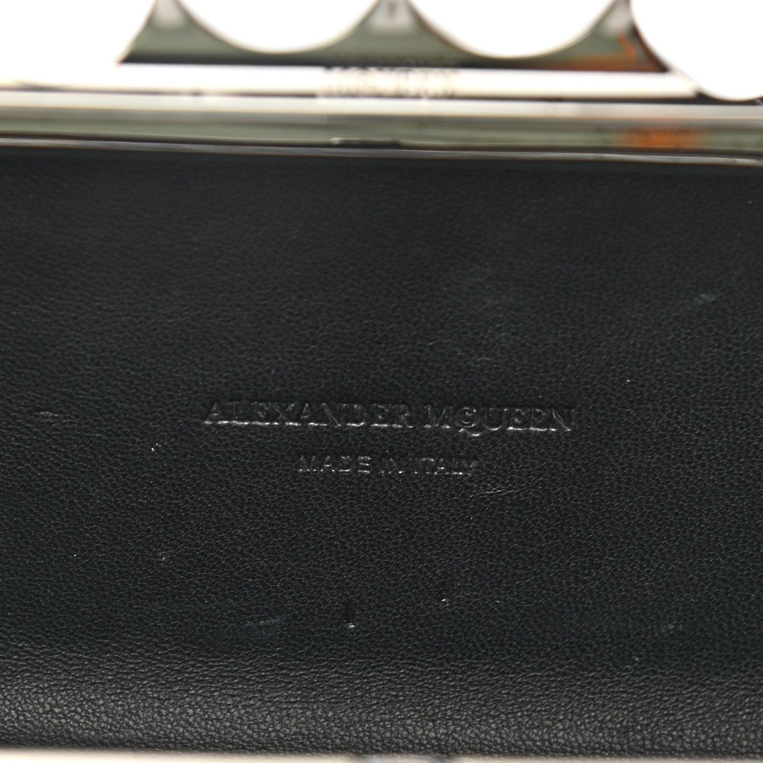 Alexander McQueen Nappa Studded Skull Knuckle Box Clutch Black 7 of 8