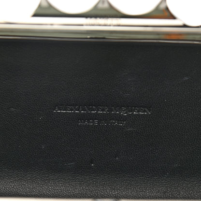 Alexander McQueen Nappa Studded Skull Knuckle Box Clutch Black 7 of 8