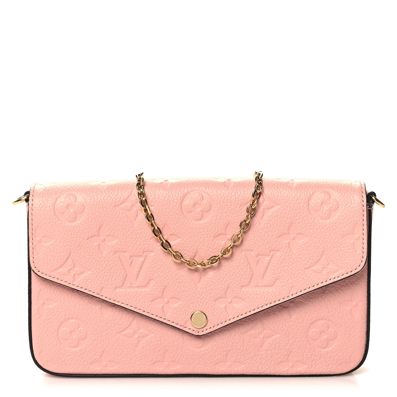 Louis Vuitton Empreinte Pochette Felicie Chain Wallet Rose Poudre 1 of 10