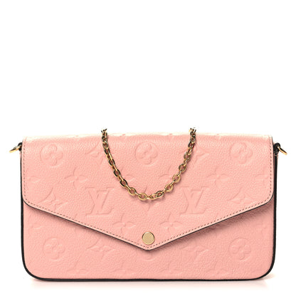 Louis Vuitton Empreinte Pochette Felicie Chain Wallet Rose Poudre 1 of 10