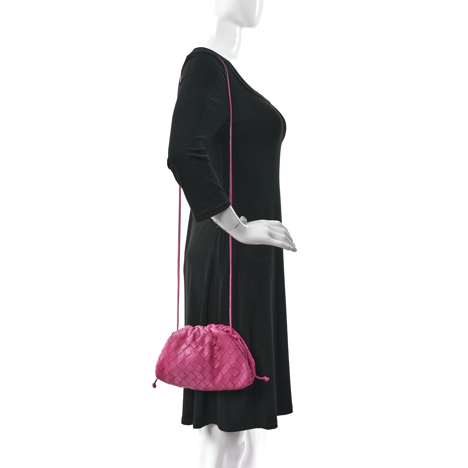 Bottega Veneta Nappa Intrecciato The Mini Pouch Rosa Shock 2 of 9