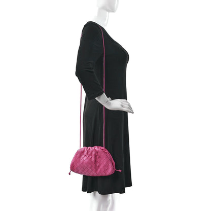 Bottega Veneta Nappa Intrecciato The Mini Pouch Rosa Shock 2 of 9