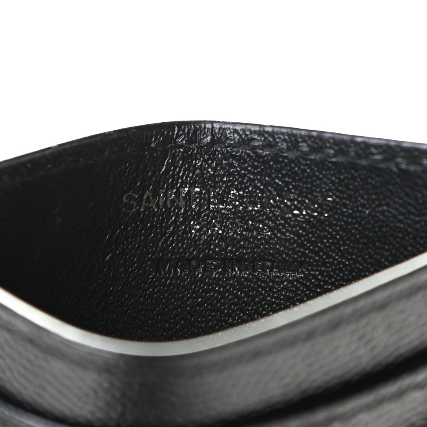 Grain De Poudre Matelasse Chevron Monogram Credit Card Case Black