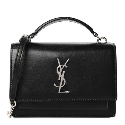 Saint Laurent Calfskin Monogram Sunset Chain Wallet Black 1 of 7