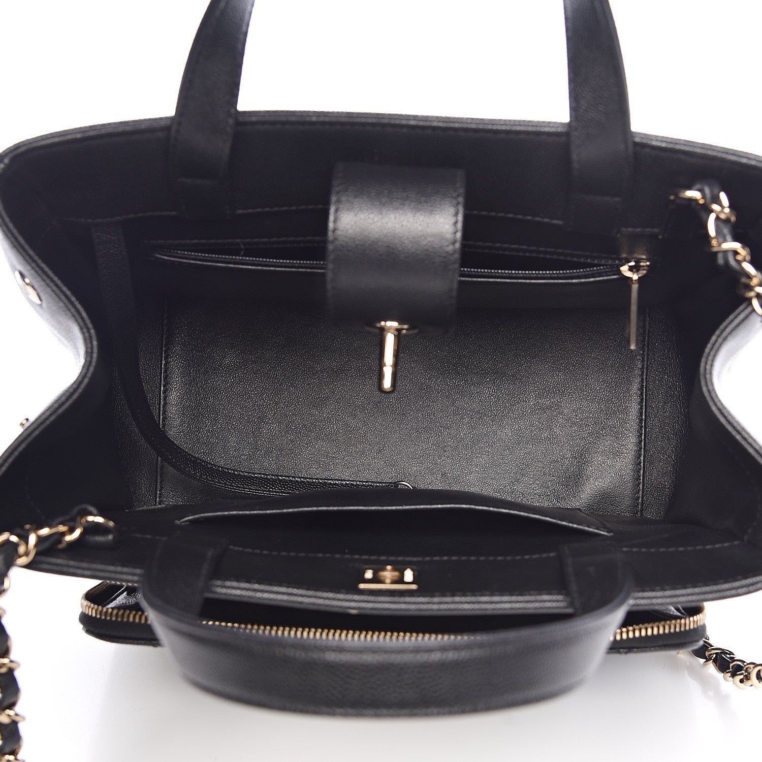 Chanel Caviar Quilted Small Business Affinity Shopping Bag Black 5 of 11