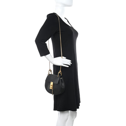 Chloe Goatskin Mini Drew Shoulder Bag Black 2 of 11