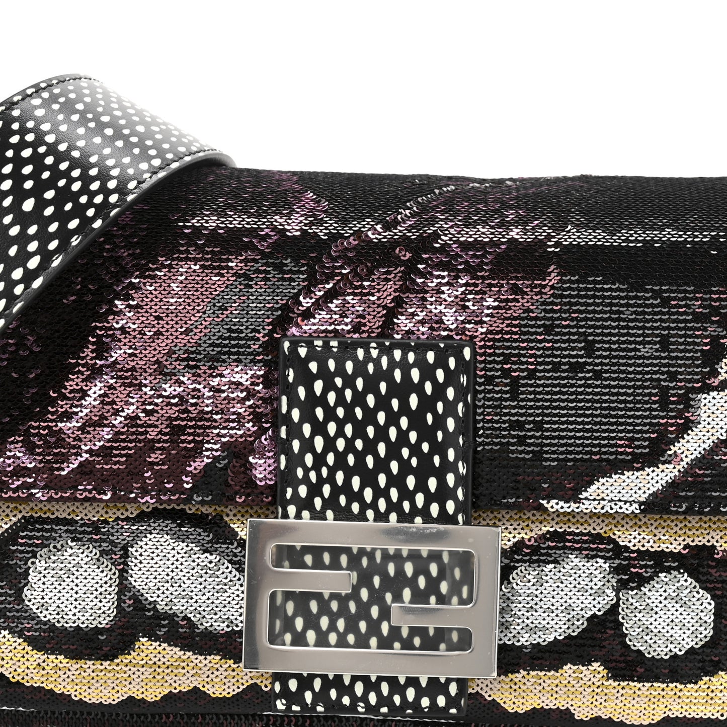 Night Butterfly Sequin Baguette Black Multicolor