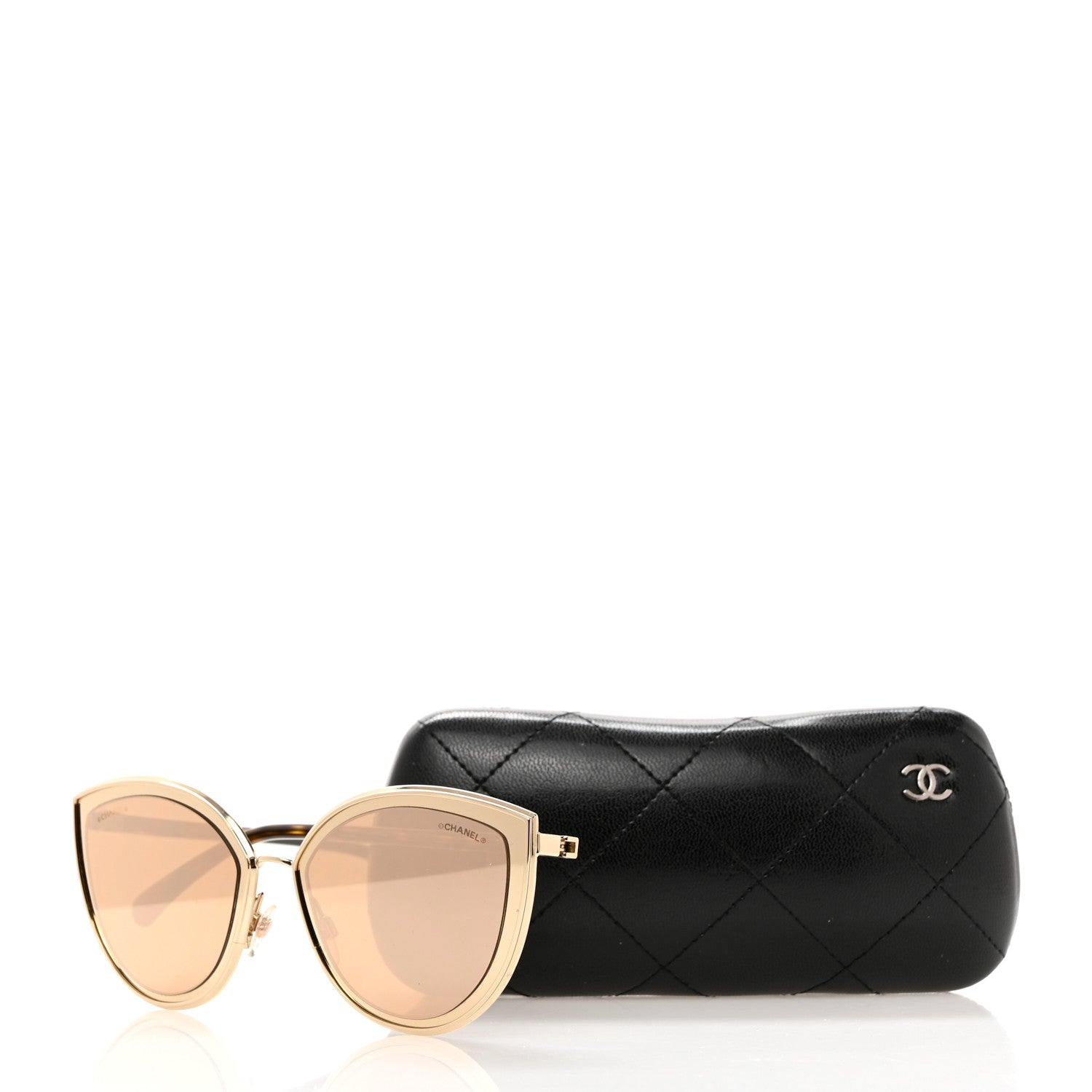 Chanel Metal Cat Eye Sunglasses 4222 Gold 8 of 8