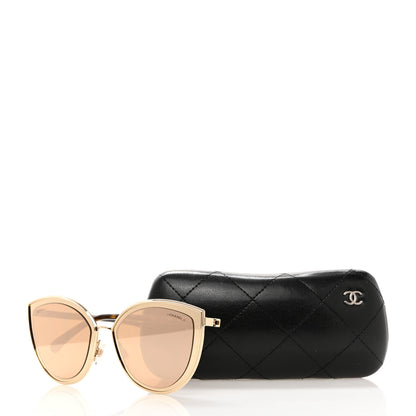 Chanel Metal Cat Eye Sunglasses 4222 Gold 8 of 8