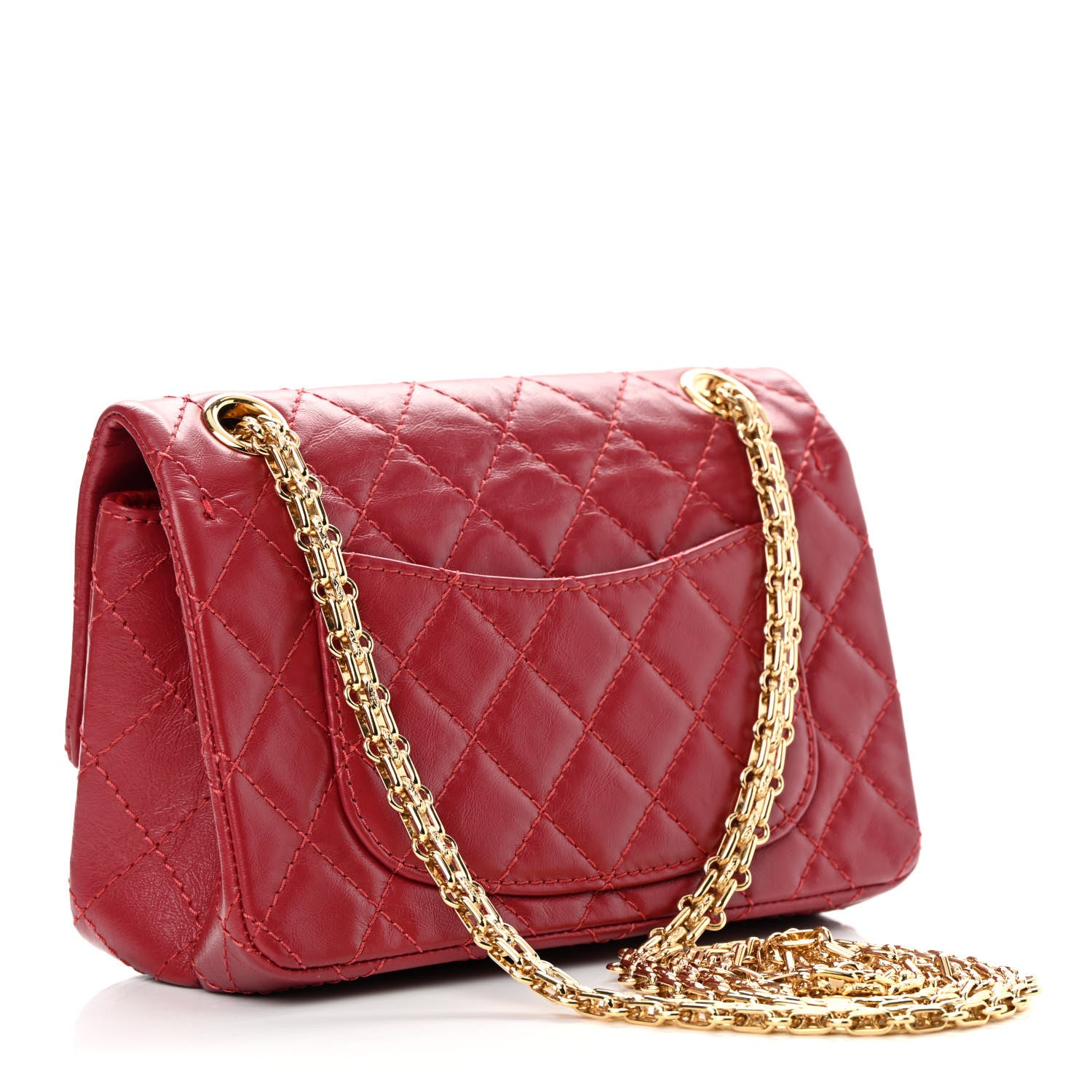 Chanel Aged Calfskin Quilted 2.55 Reissue Mini Flap Red 3 of 10