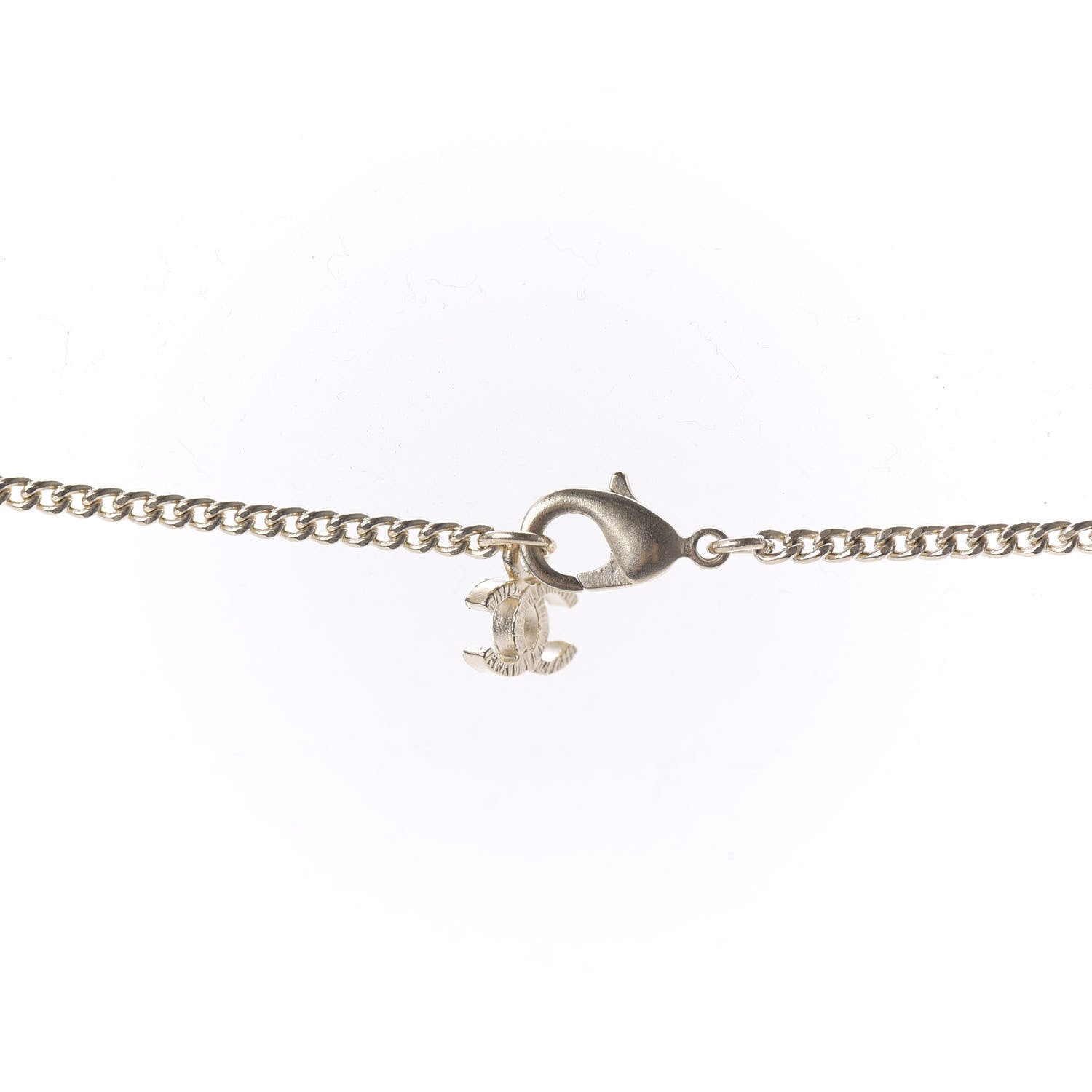 Chanel Pearl CC Pendant Necklace Gold 5 of 7