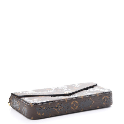 Louis Vuitton Monogram Blossom Pochette Felicie Chain Wallet Black 4 of 8