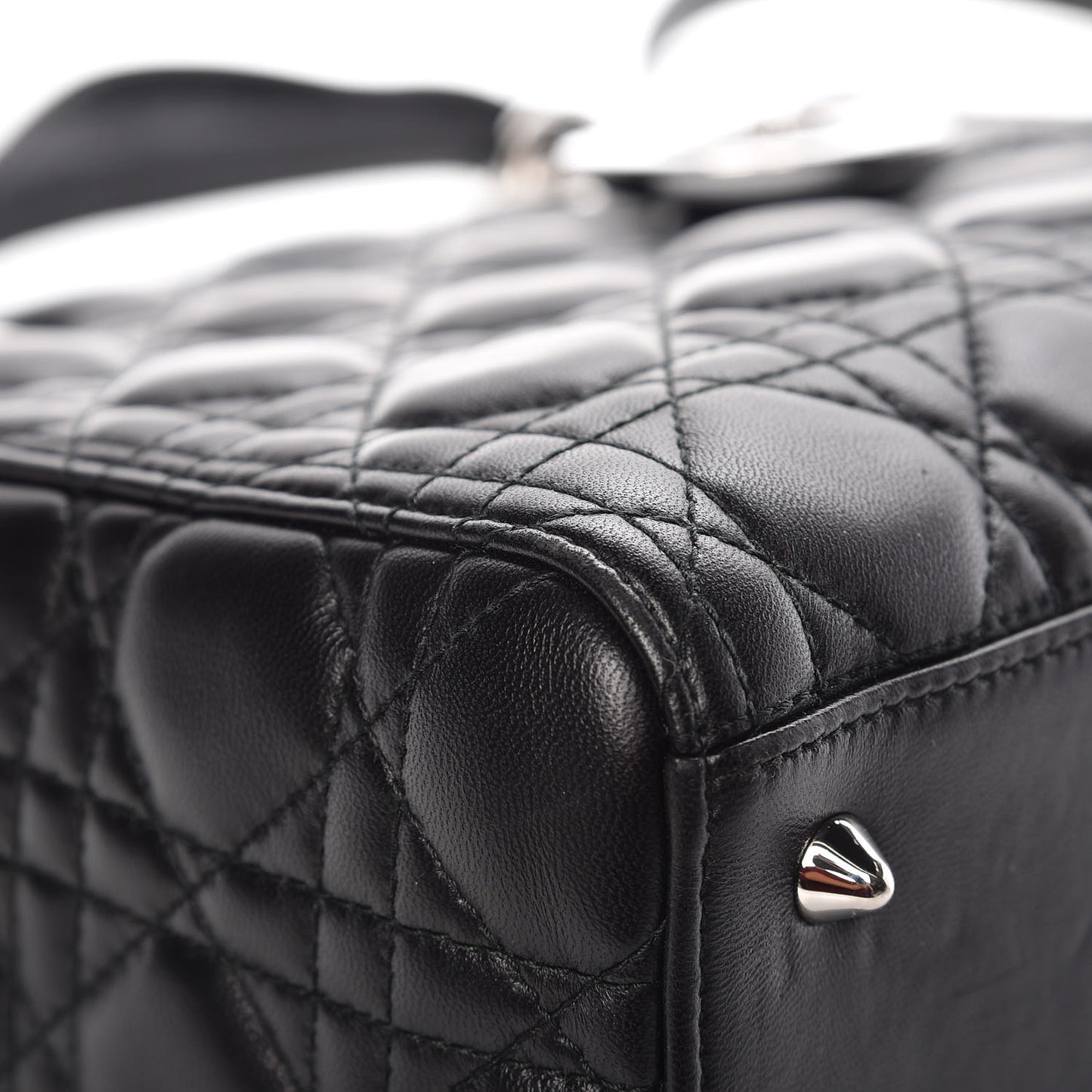 Lambskin Cannage Medium Lady Dior Black