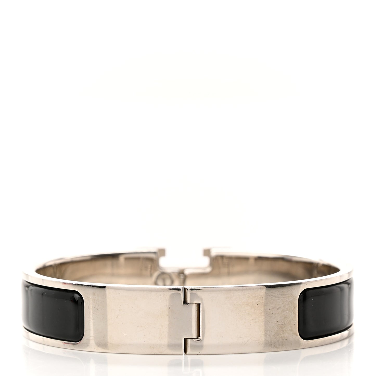 Enamel Narrow Clic Clac H Bracelet PM Black