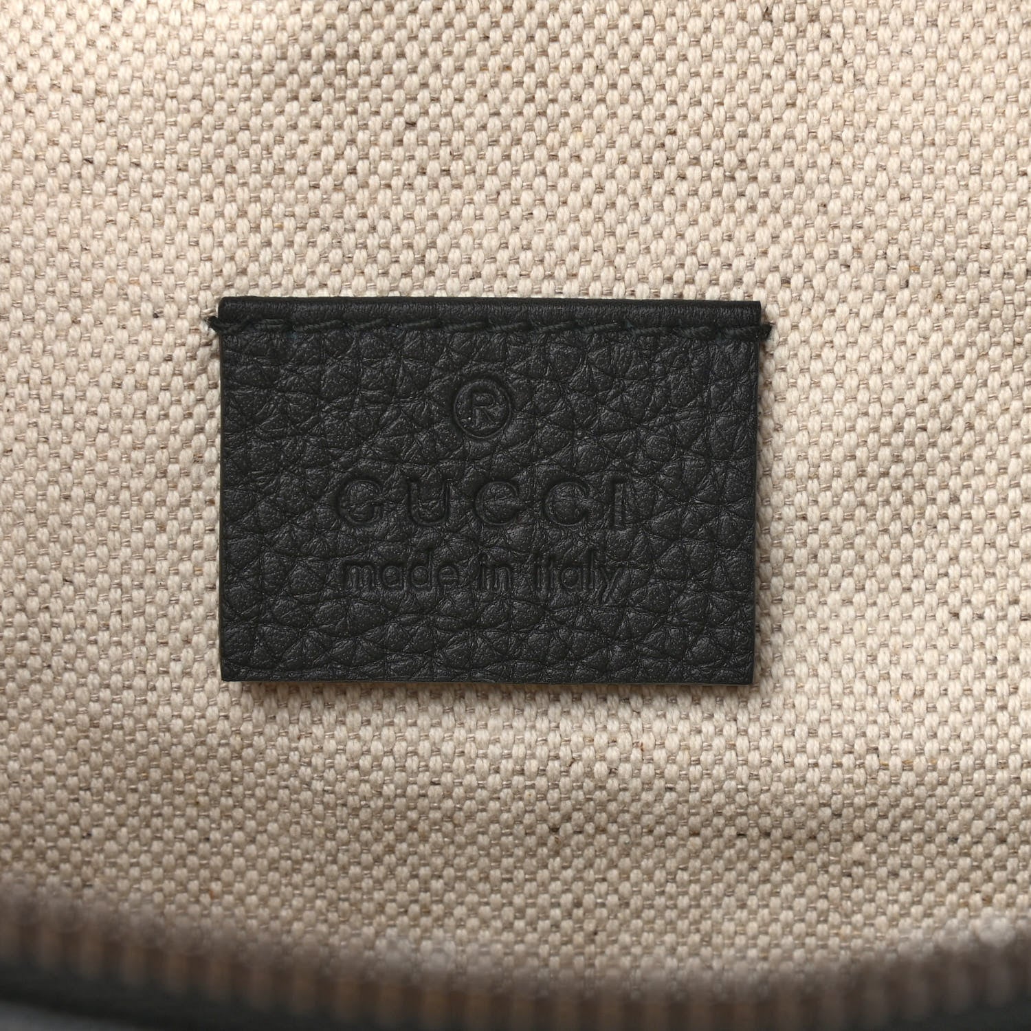 Gucci Grained Calfskin Logo Belt Bag Black 5 of 9