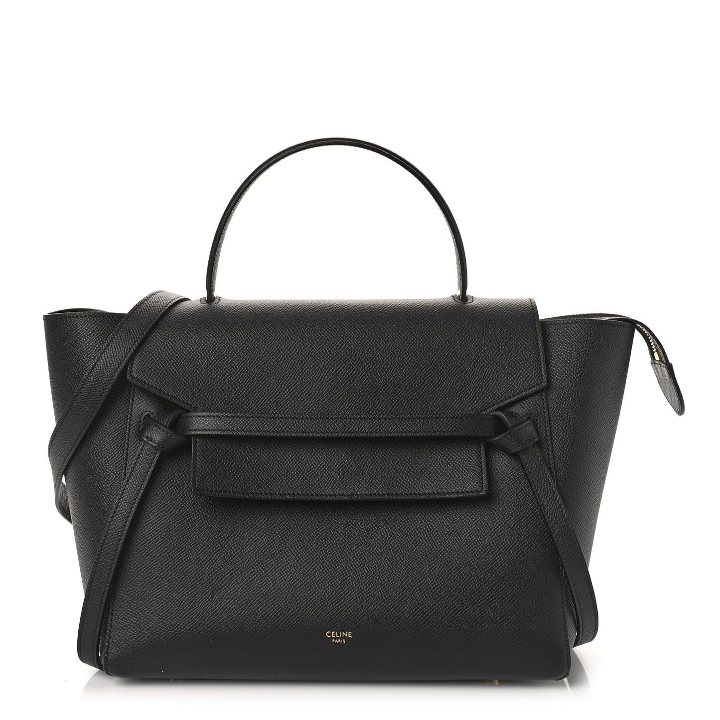 Grained Calfskin Mini Belt Bag Black