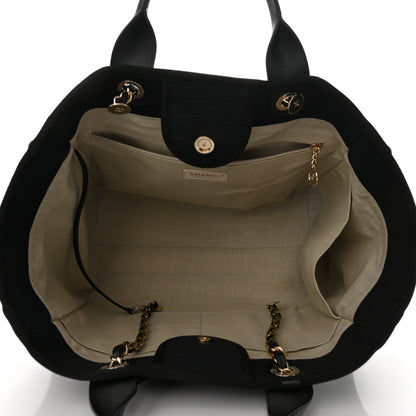 Chanel Mixed Fibers Medium Deauville Tote Black 6 of 11