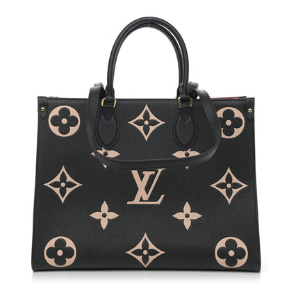 Louis Vuitton Empreinte Monogram Giant Onthego MM Black Beige 1 of 8