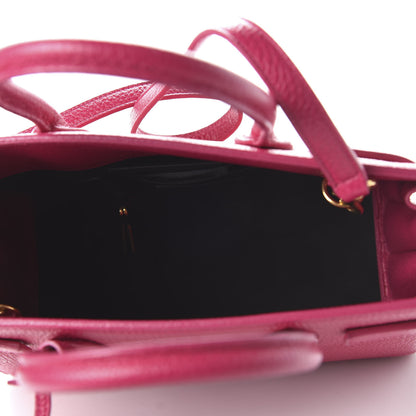Saint Laurent Grained Calfskin Baby Sac De Jour Fuchsia 6 of 10