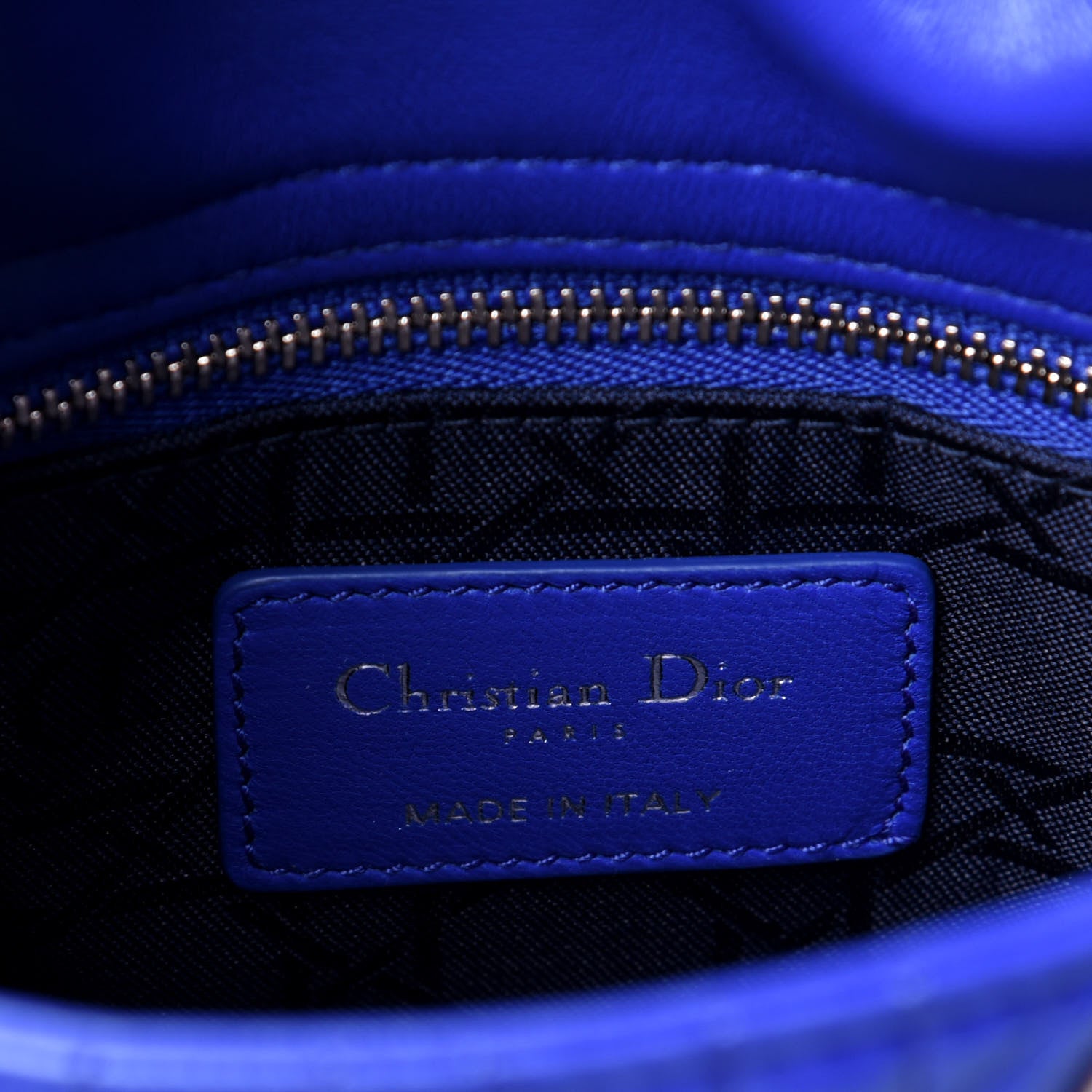 Christian Dior Lambskin Cannage Mini Lady Dior Blue 7 of 10