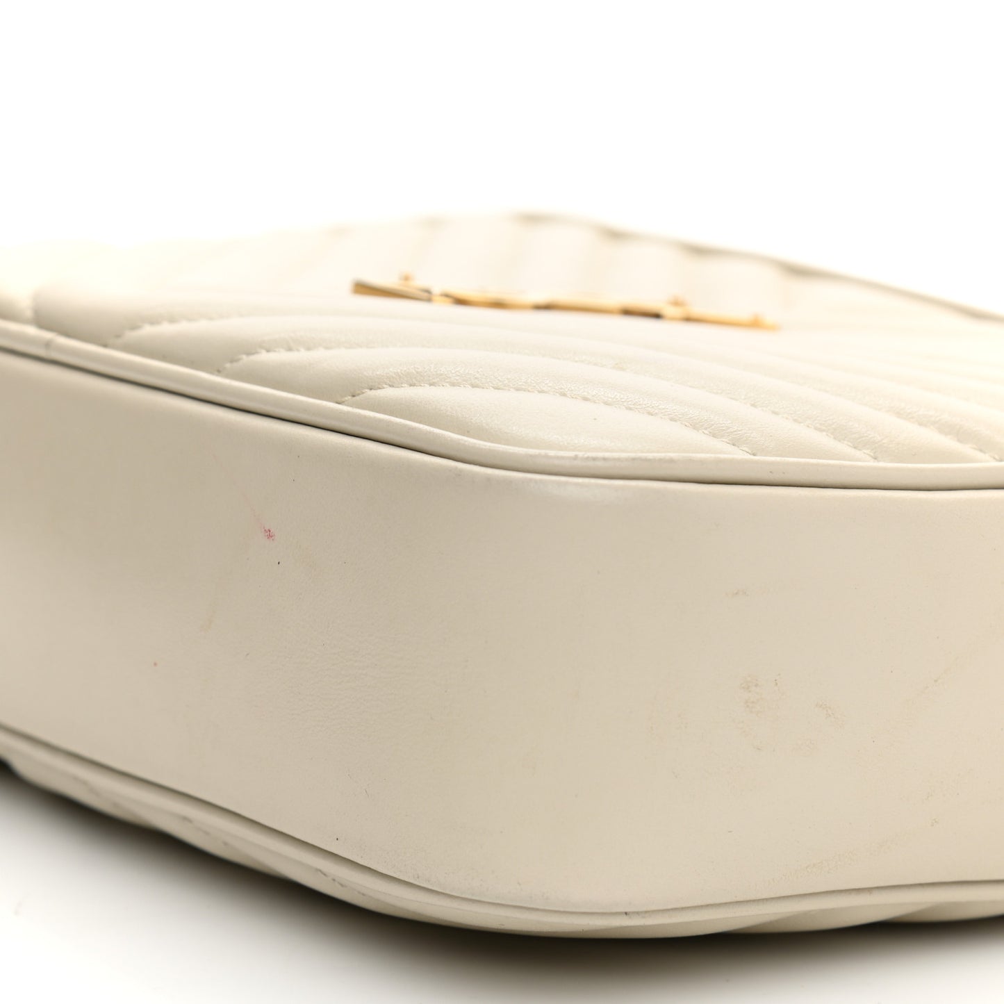 Calfskin Matelasse Monogram Lou Camera Bag Crema Soft