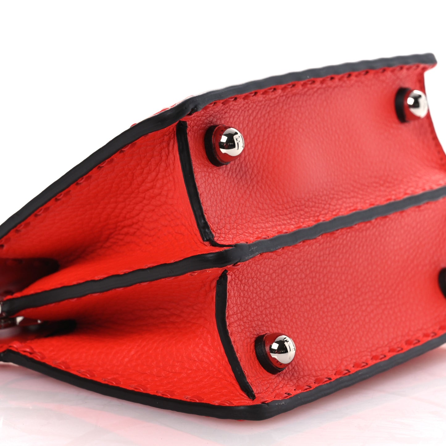 Cuoio Romano Selleria Petite Peekaboo I SEE U Iconic Satchel Papavero